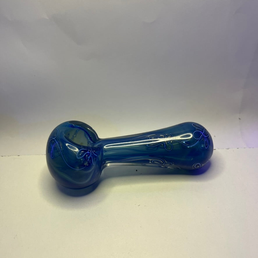 Pipa de vidrio azul